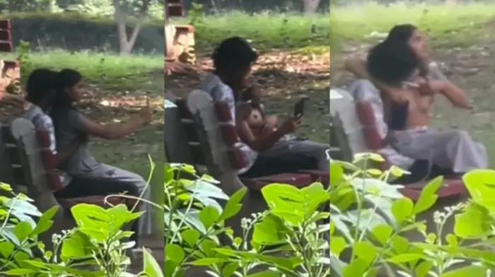 Delhi Young Couple GF Boobs In Park Outdoor Full Video